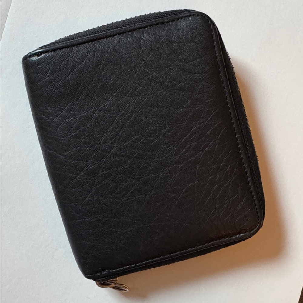 Aimee Kesterberg zip-around leather wallet, 4 x 4.5